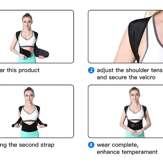 Adjustable Posture Corrector for Back Pain Relief & Support