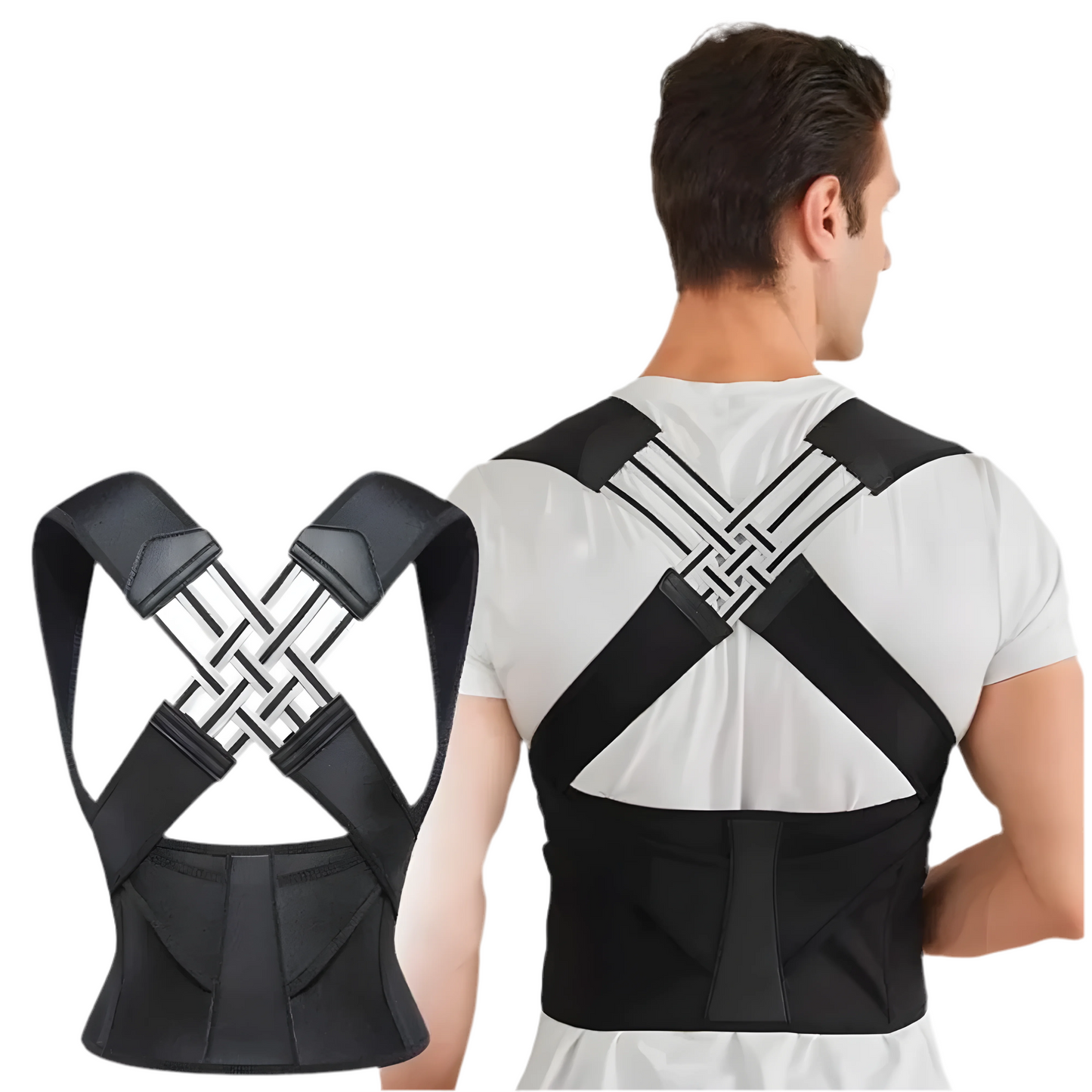 Adjustable Posture Corrector for Back Pain Relief & Support